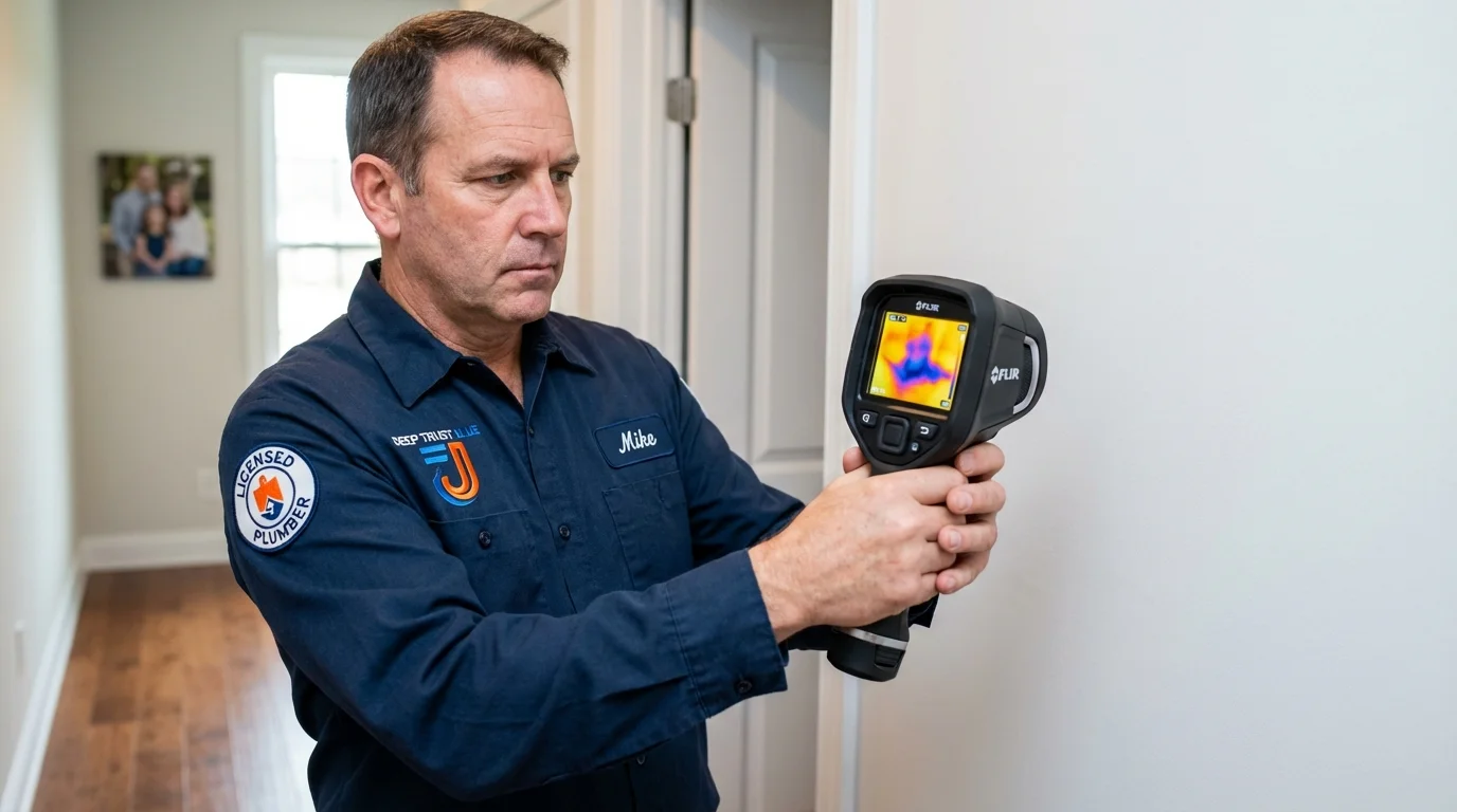 Thermal imaging leak detection by Johns Plumbing LLC in Globe