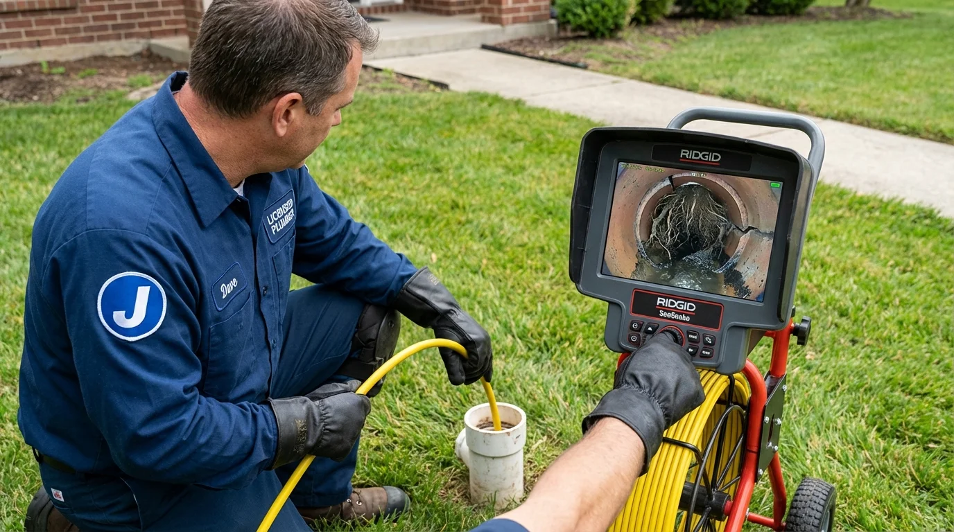 Sewer camera inspection being performed by Johns Plumbing LLC in Globe